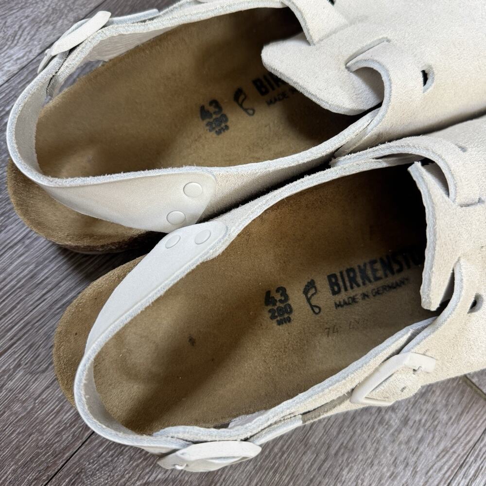 Birkenstock Tokio Suede Antique White Size 43 EU Men’s 10 - Picture 15 of 16
